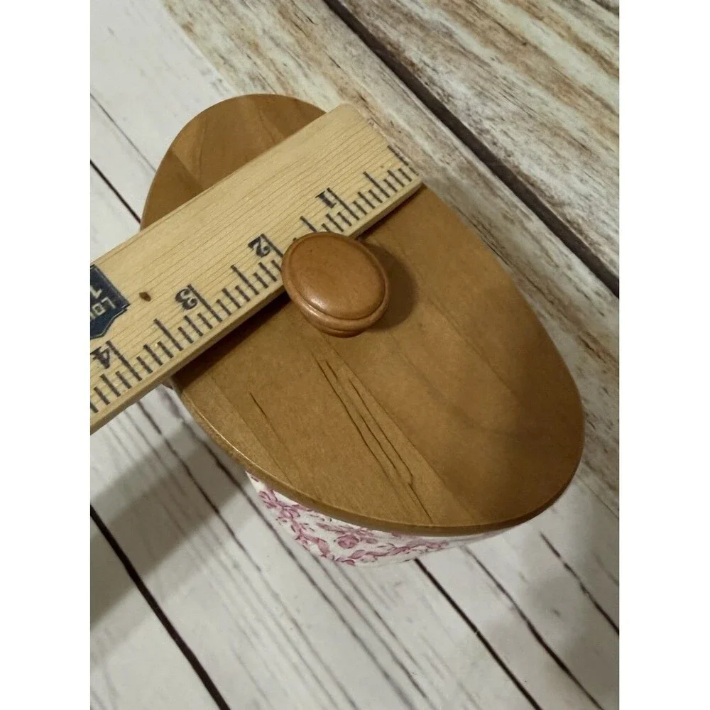 2007 Longaberger Horizon of Hope Basket Wood Lid Pink White Liner Hanging